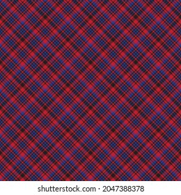 Red Diagonal Plaid Tartan textured Seamless pattern design suitable for fashion textiles and graphics