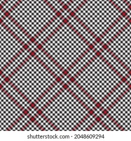 Red Diagonal Plaid Tartan textured Seamless pattern design suitable for fashion textiles and graphics