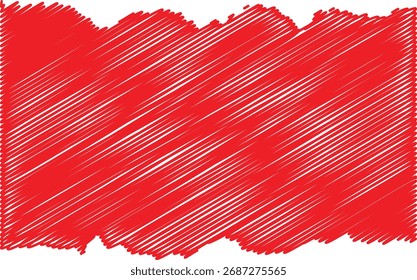 Fondo de textura de boceto diagonal rojo. Patrón de rayado dibujado a mano con líneas dinámicas y bordes ásperos. Perfecto para arte abstracto, carteles y Diseño gráfico moderno.