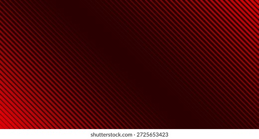 Fundo de linha reta diagonal vermelha. Papel de parede de gradiente listrado escuro abstrato. Fundo de listras inclinadas vermelhas para folheto, banner, cartaz, apresentação