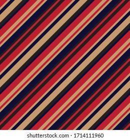 Red diagonal striped seamless pattern background suitable for fashion textiles, graphics