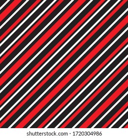 Red diagonal striped seamless pattern background suitable for fashion textiles, graphics