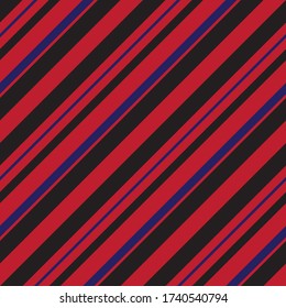Red diagonal striped seamless pattern background suitable for fashion textiles, graphics