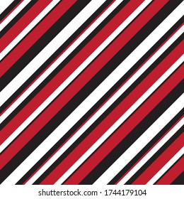 Red diagonal striped seamless pattern background suitable for fashion textiles, graphics