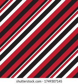 Red diagonal striped seamless pattern background suitable for fashion textiles, graphics