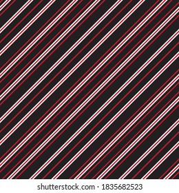 Red diagonal striped seamless pattern background suitable for fashion textiles, graphics