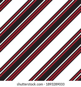 Red diagonal striped seamless pattern background suitable for fashion textiles, graphics