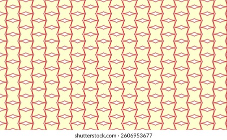 Red Diamond Chain Pattern  Wavy Vertical Rows 