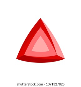Red diamond icon. Flat illustration of red diamond vector icon for web.