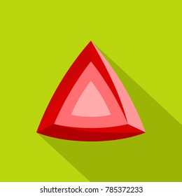 Red diamond icon. Flat illustration of red diamond vector icon for web.