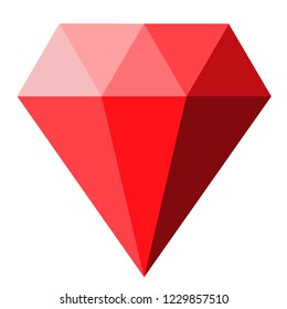 red diamond icon on white background. diamond sign. flat style. red diamond icon for your web site design, logo, app, UI. red gems symbol. ruby sign.