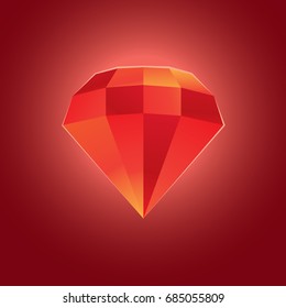 Red Diamond Illustration