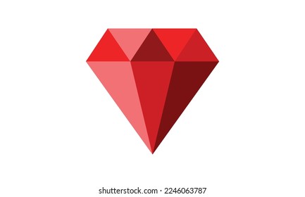 red diamond logo design vector