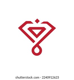 Red Diamond logo Icon vector template designs illustrator eps 10.