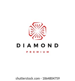 red diamond logo vector icon illustration