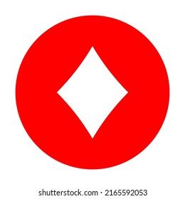 Red diamond poker suit symbol