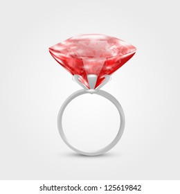 Red Diamond Ring