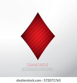red diamond shape isolated on white background