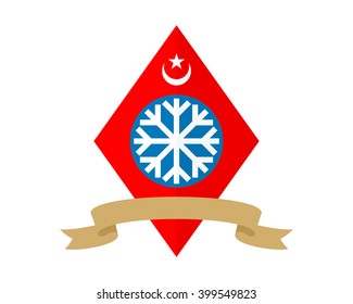 red diamond snowflakes winter image icon