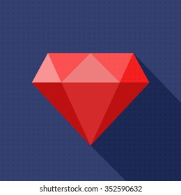 Red diamond symbol. EPS 10
