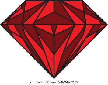 Roter Diamant, es wird im Hintergrund verwendet, Mädchen wie dieser Diamant.