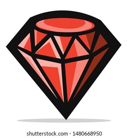 Red Diamond Vector Art for Background, Pattern, Cover, Banner, Brochure, Flyer, Poster or Wallpaper Design Element Style for Download