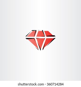red diamond vector symbol icon stone