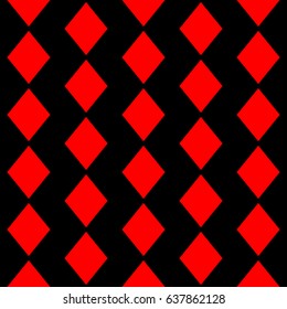 Red Diamonds on Black Background vector