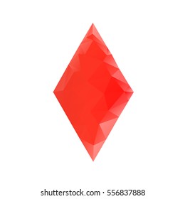 Red diamonds polygonal sign