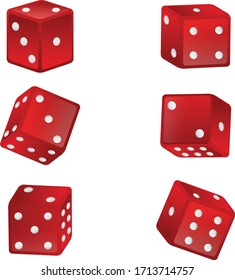 Casino Dice Isolated On White Set Stock Photo (Edit Now) 762629521