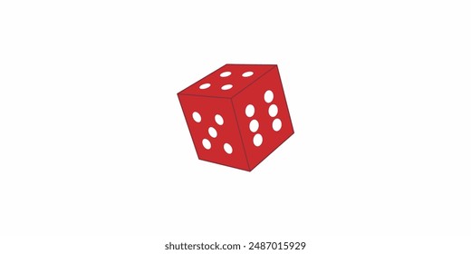 red dice icon logo design
