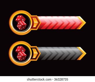 dados rojos en banderas horizontales reales