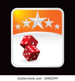 red dice on superstar background