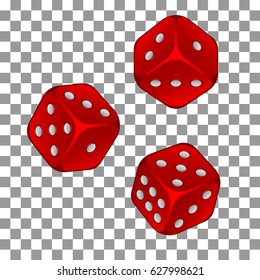 red dices vector illustration