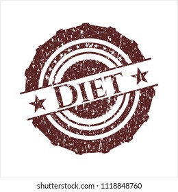 Red Diet distress rubber grunge texture stamp