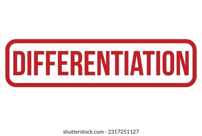 Red Differentiation Rubber Stamp Seal Vector