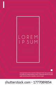 red digital cover abstract background vector illustration design