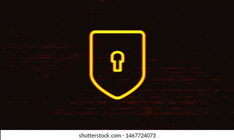 Red Digital Technology Shield Security,protection and connection Concept background design.vector illustration.