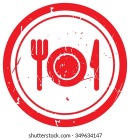 Red Dinner rubber stamp
