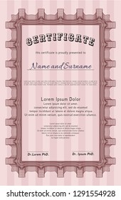 Red Diploma. With background. Excellent design. Customizable, Easy to edit and change colors. 