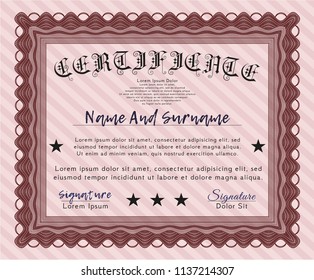 Red Diploma. Customizable, Easy to edit and change colors. With quality background. Money Pattern. 