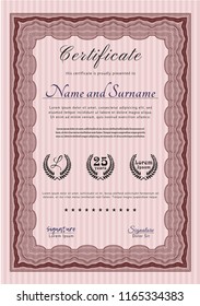 Red Diploma. Customizable, Easy to edit and change colors. With quality background. Money Pattern design. 
