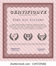 Red Diploma. Customizable, Easy to edit and change colors. With quality background. Money Pattern. 
