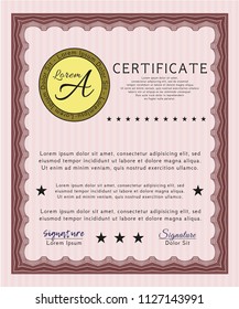Red Diploma. Easy to print. Sophisticated design. Customizable, Easy to edit and change colors. 