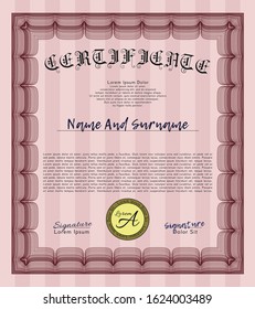 Red Diploma. Excellent design. With background. Customizable, Easy to edit and change colors. 