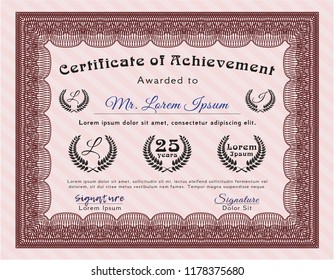 Red Diploma. Good design. Vector illustration. Easy to print. 