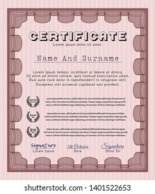 Red Diploma. Money Pattern. Printer friendly. Customizable, Easy to edit and change colors. 