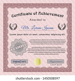 Red Diploma. Money style design. Customizable, Easy to edit and change colors. With background. 
