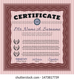 Red Diploma. Printer friendly. Lovely design. Customizable, Easy to edit and change colors. 
