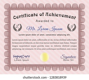 Red Diploma. With quality background. Retro design. Customizable, Easy to edit and change colors. 